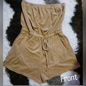 Forever 21, size large, light brown lounge romper.